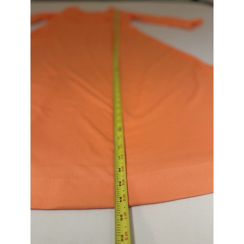 Vintage Lady Laura Toni Todd Neon Orange 70s Maxi Dress L/S - Picture 9 of 16